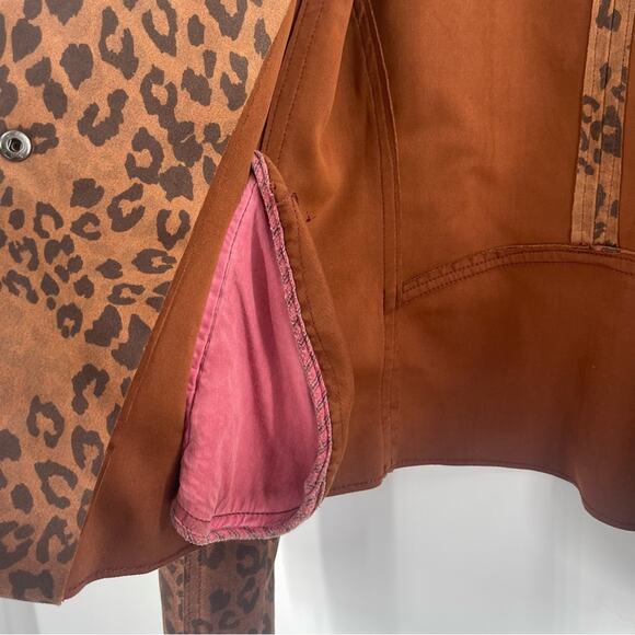 MARRAKECH x Anthropologie Jacket Size Small Marni Leopard Moto Animal Print Zip - Picture 11 of 16